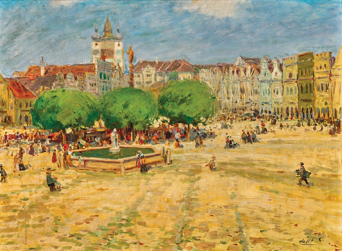 Stanislav Lolek - Market Square in Telc, South Bohemia