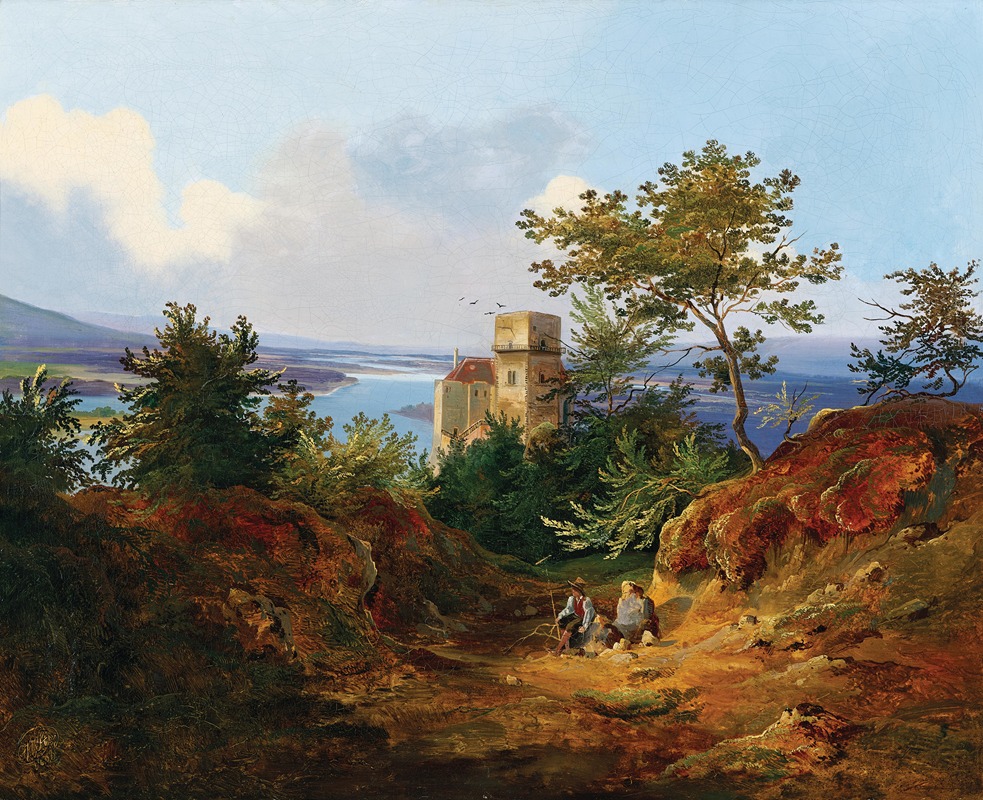 Wilhelm Steinfeld - A View of the Danube Valley with the Greifenstein Ruins