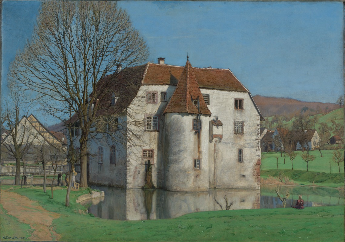 Albert Hermann Daur - Ansicht von Schloss Reichenstein bei Inzlingen