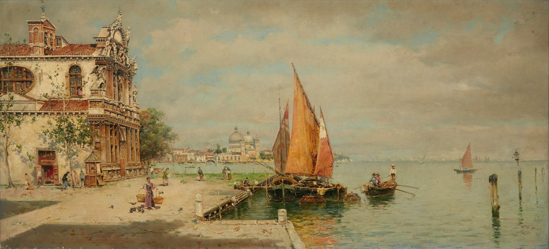 Antonio María de Reyna Manescau - A view of La Giudecca, Venice