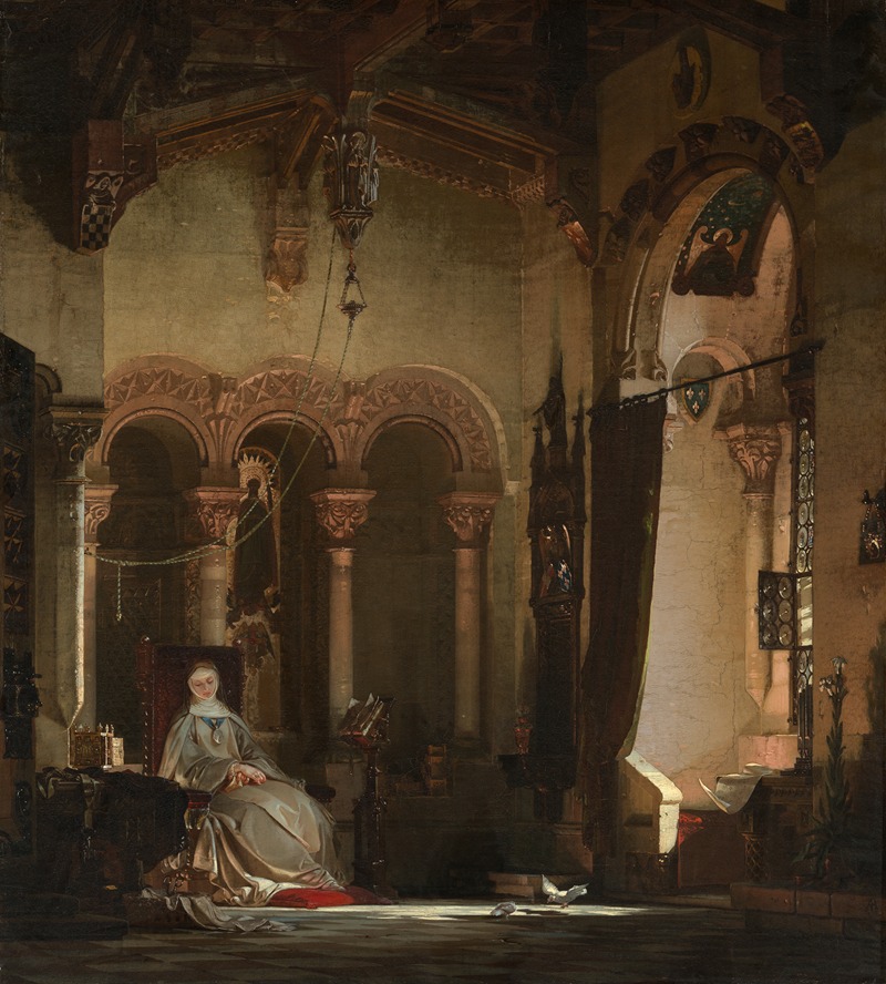 August von Bayer - Joan of France as a nun in the convent at Bourges