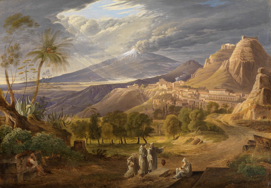 Carl Ludwig Frommel - Ansicht von Taormina mit Aetna