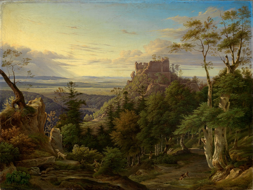 Carl Ludwig Frommel - Blick auf die Burg Alt-Eberstein