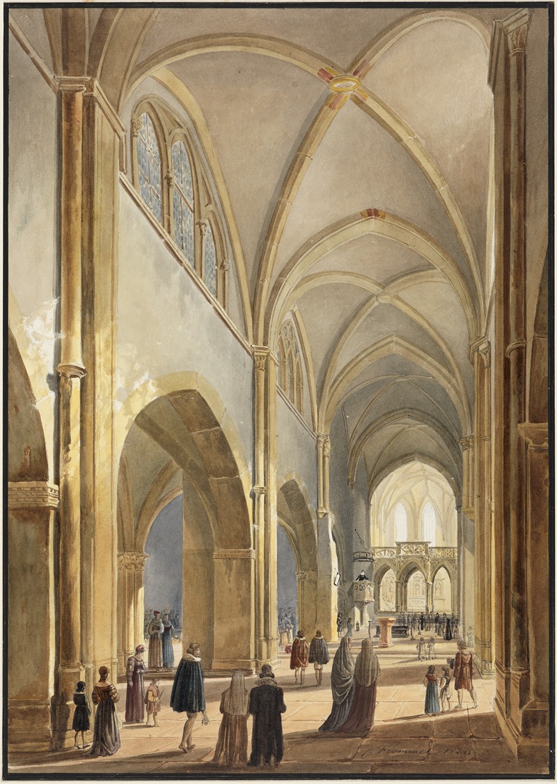 Carl Ludwig Frommel - Das Innere der Schloßkirche St. Michael in Pforzheim