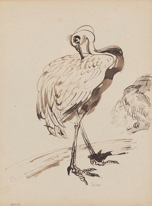 James Ensor - Chinoiserie, a Stork