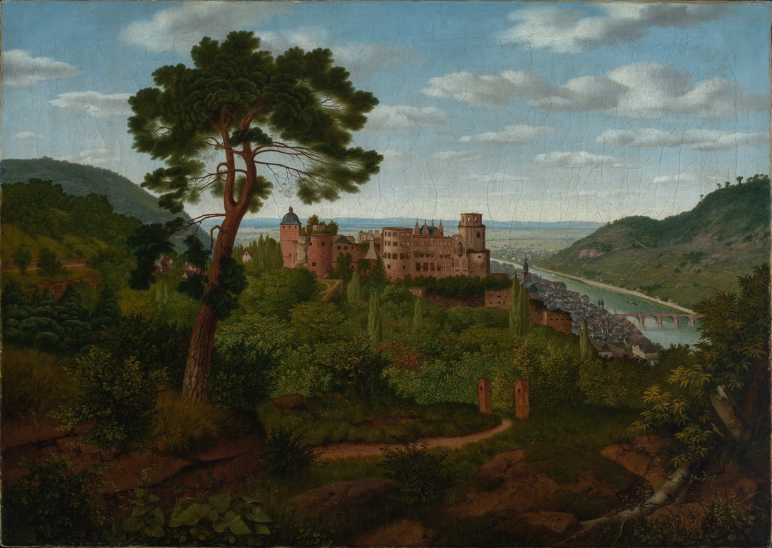 Christian Philipp Köster - Blick auf Heidelberg und das Heidelberger Schloss