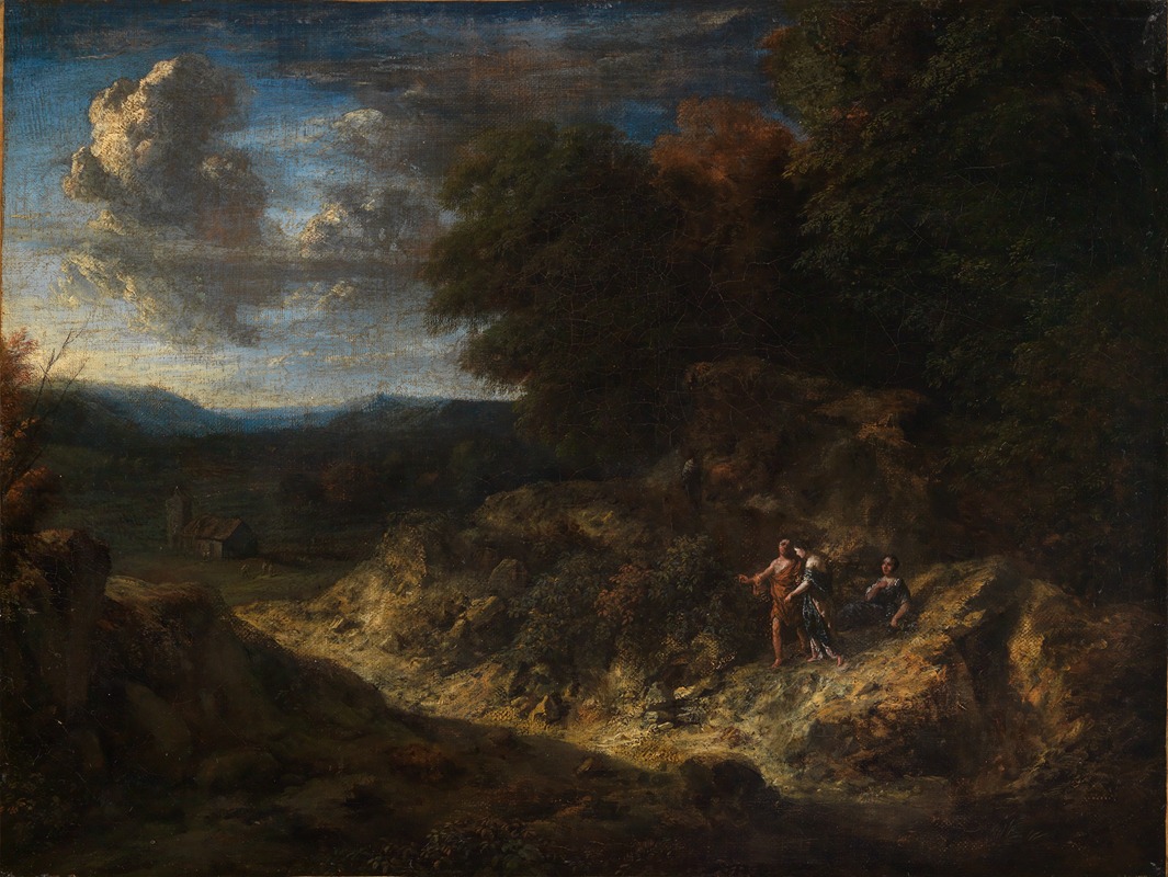 Cornelis Huysmans - Waldrand mit Hirten