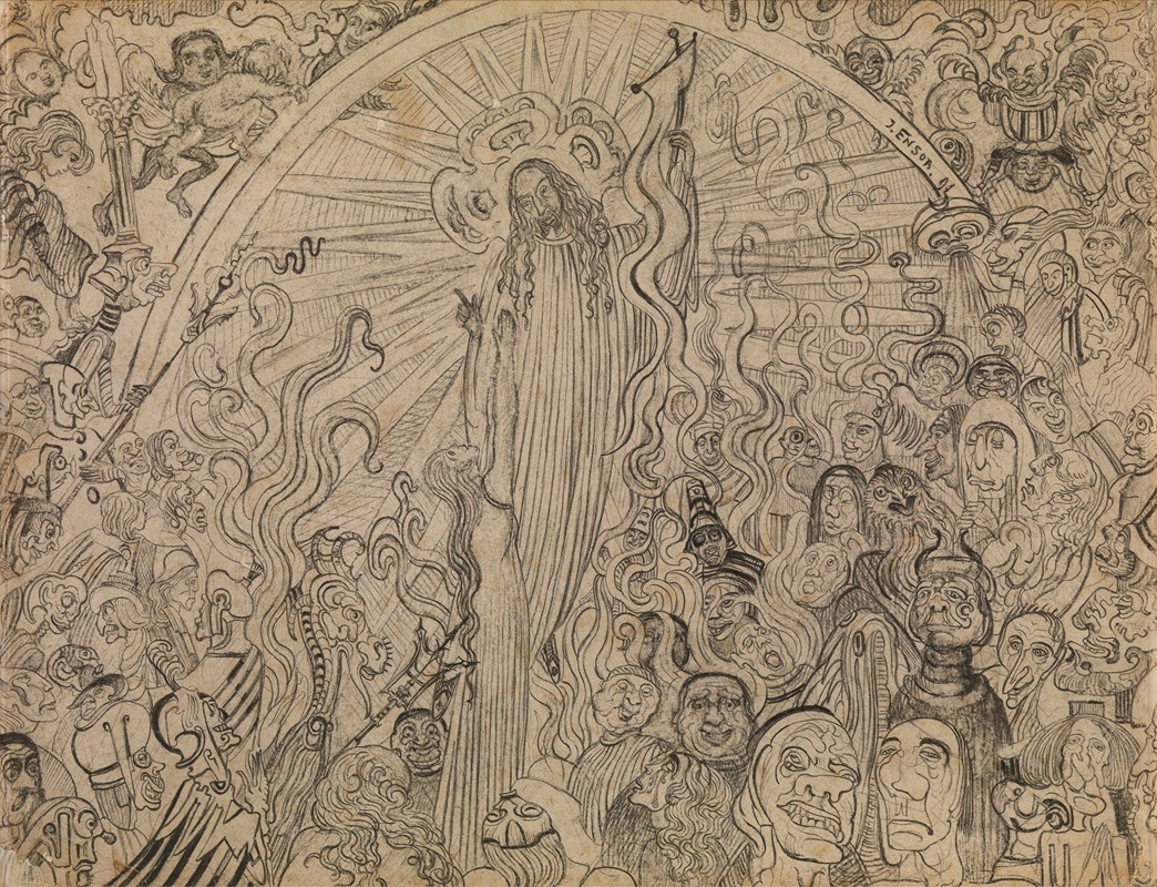 Christ Descending to Hell by James Ensor - Artvee