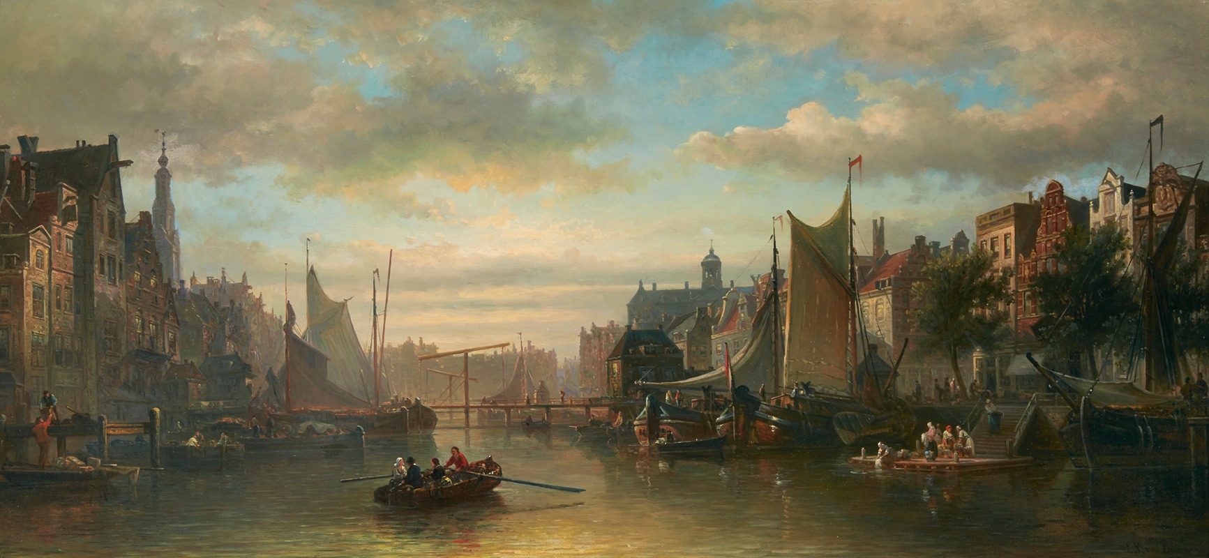 Elias Pieter van Brommel - A view of Amsterdam
