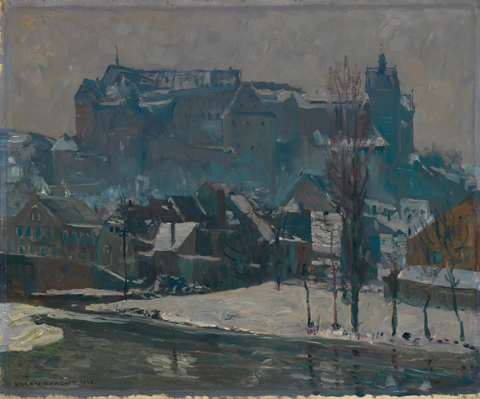 Eugen Bracht - Kolditz an der Mulde im Schnee