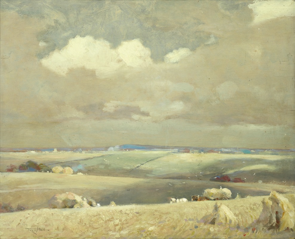 Frederick Hall - Cloud shadows in the Lambourne vale