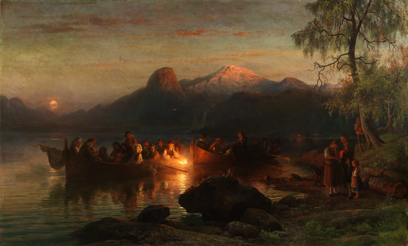 Georg Eduard Otto Saal - Norwegisches Fischerbegräbnis