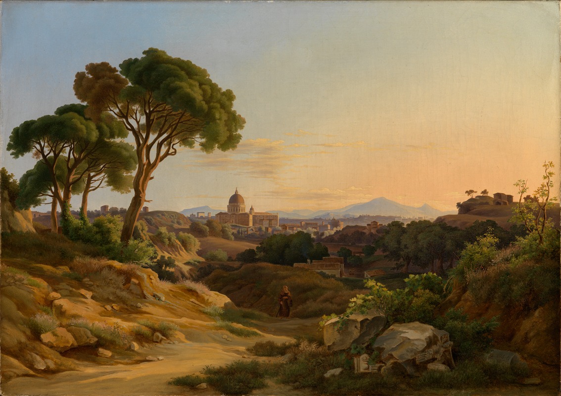 Georg Köbel - Blick auf Rom mit Sankt Peter von der Villa Doria-Pamphili