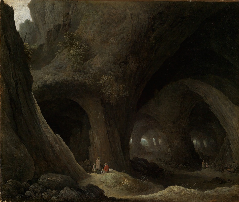 Guillam Dubois - Felsenhöhle mit rastenden Hirten