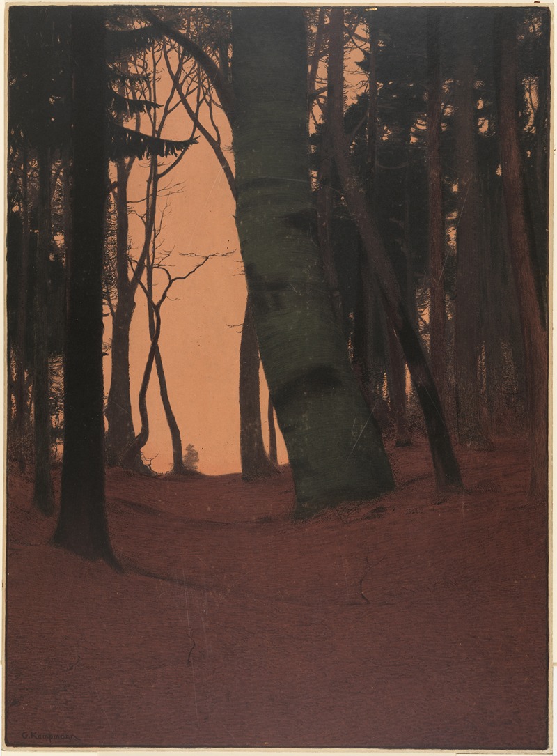 Gustav Kampmann - Abend im Wald