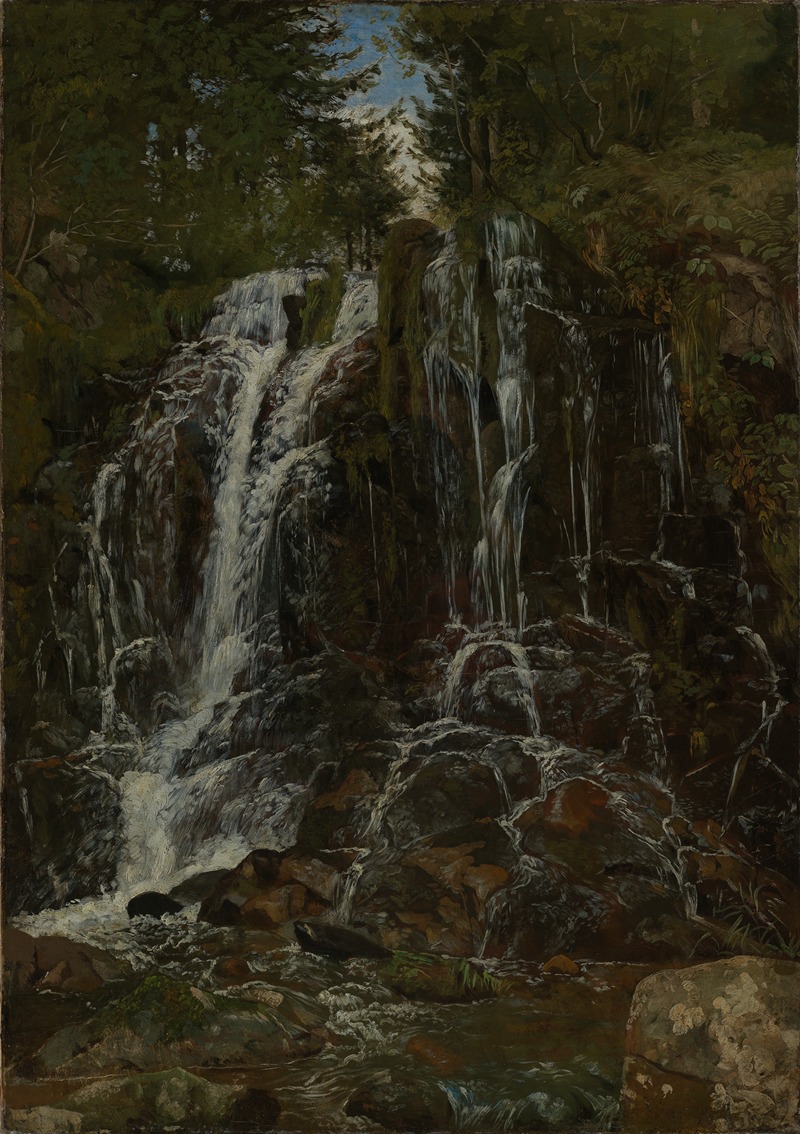 Wasserfall bei St.Blasien by Hans Thoma - Artvee