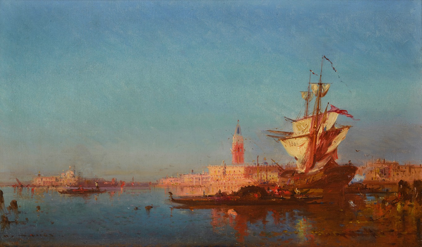 Henri Duvieux - A view of Venice