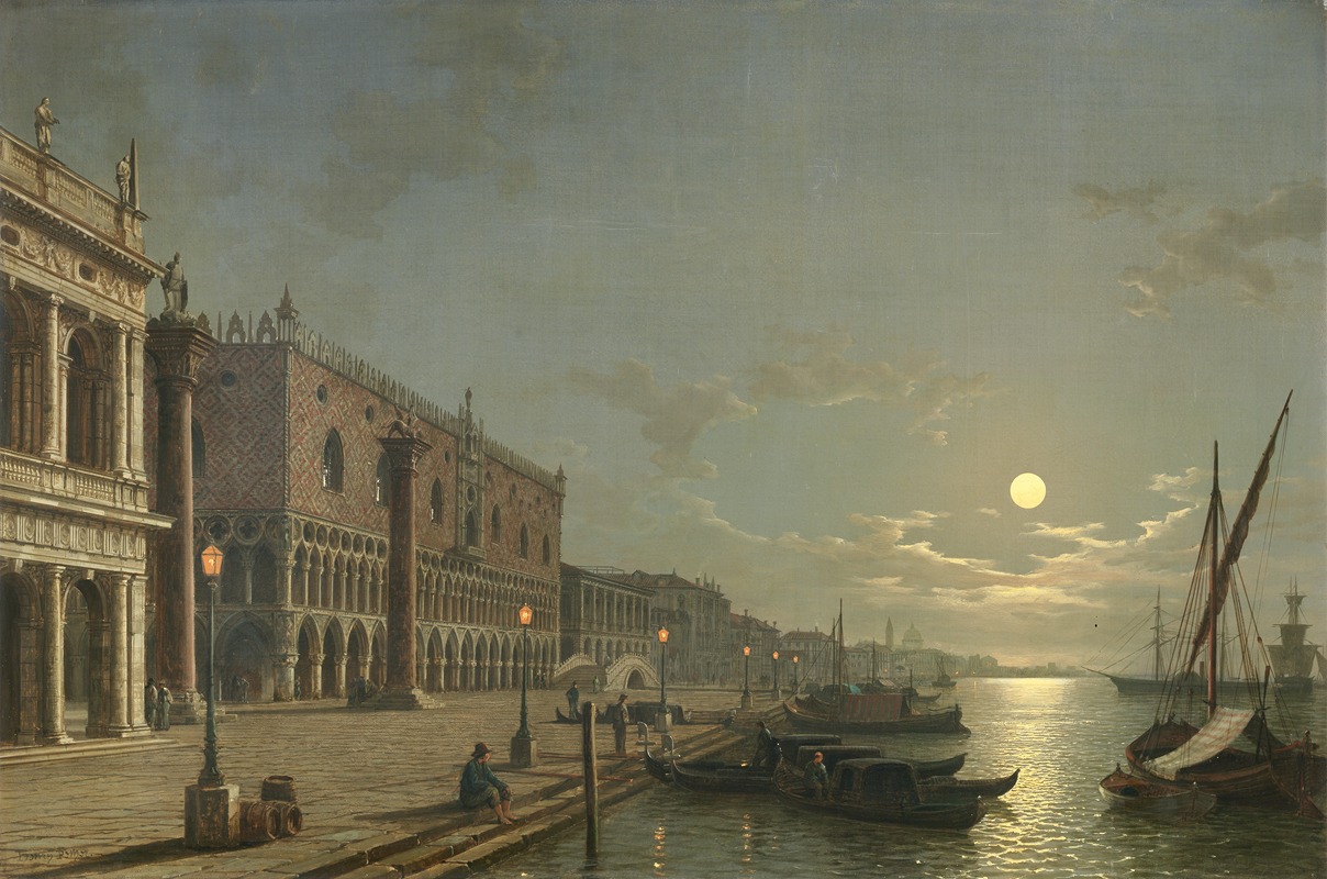 Henry Pether - Moonlight on the Grand Canal, Venice