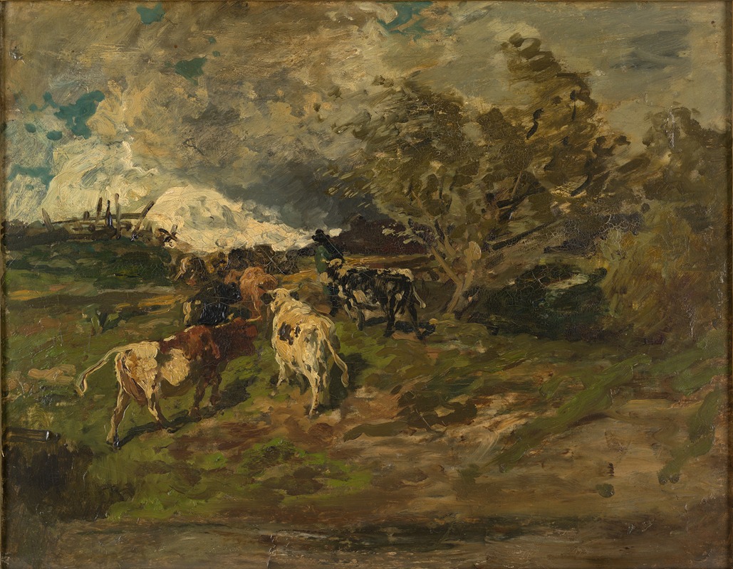 Hermann Baisch - Ausziehende Herde
