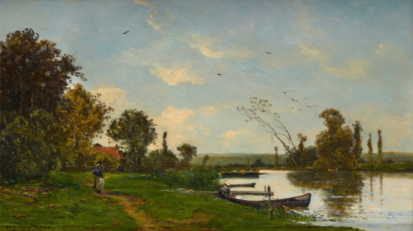 Hippolyte Camille Delpy - A path along the river