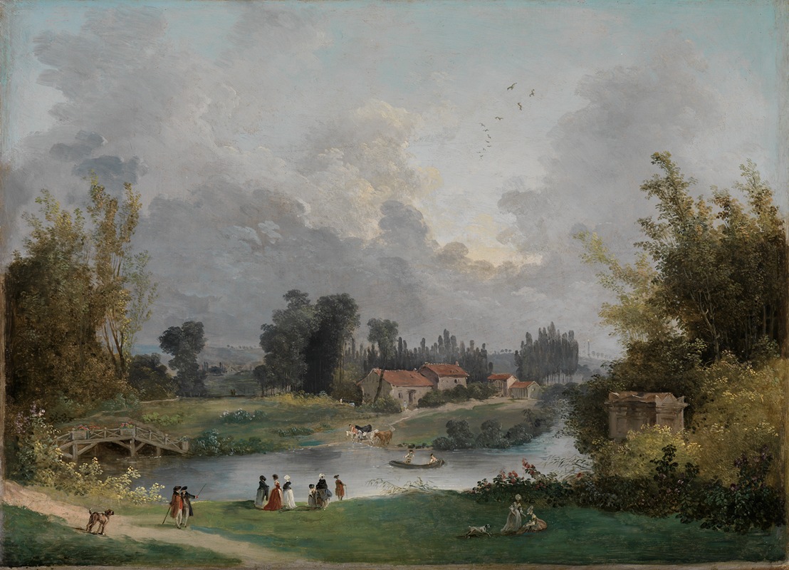 Hubert Robert - Parklandschaft (Blick auf das sogenannte ‘Elysée’ von Mauperthuis)