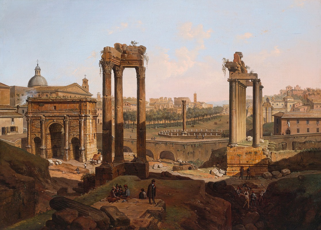 Jean Victor Louis Faure - A view of the Forum Romanum, Rome