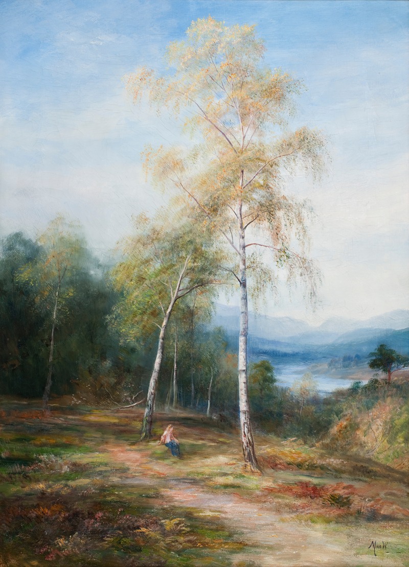 John MacWhirter - By a silver birch