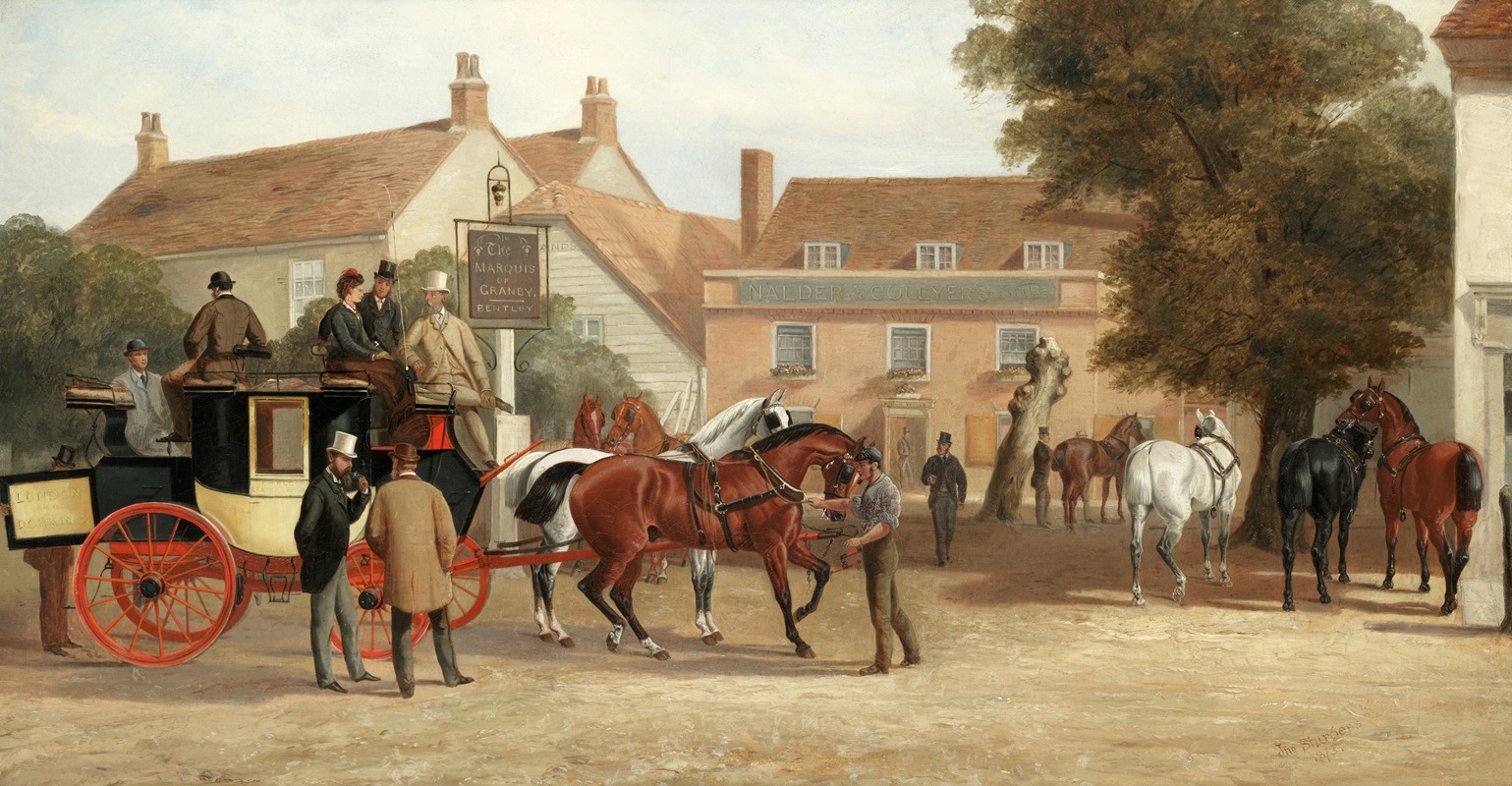 John Sturgess - The London to Dorking Coach resting at the Marquess of Granby