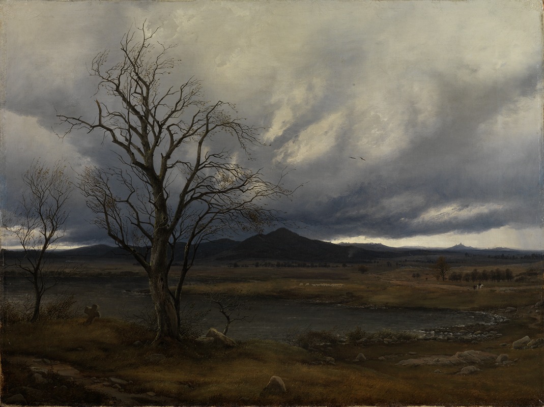 Carl Julius von Leypold - Landschaft mit aufziehendem Gewitter