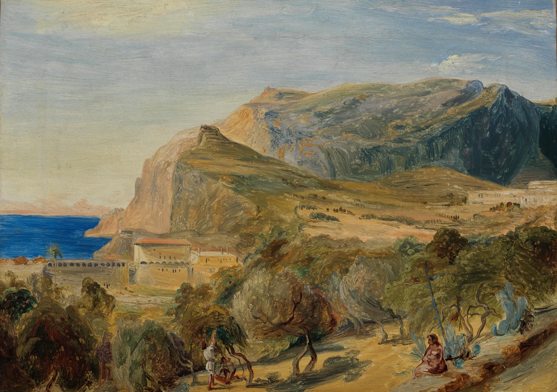 Karl Blechen - Blick auf den Monte Castiglione in Capri