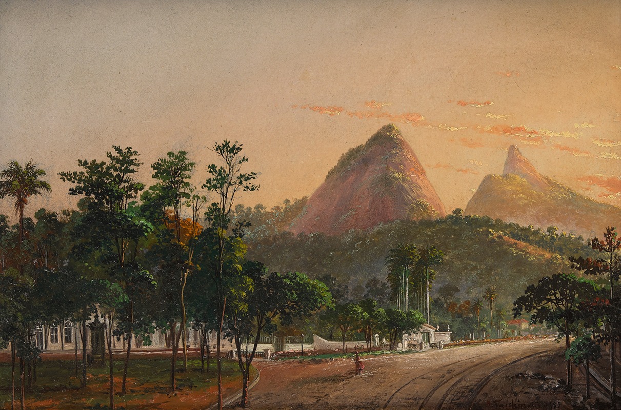 Nicolau Antonio Facchinetti - A view of Rio de Janeiro from Barrio Cosme Velho