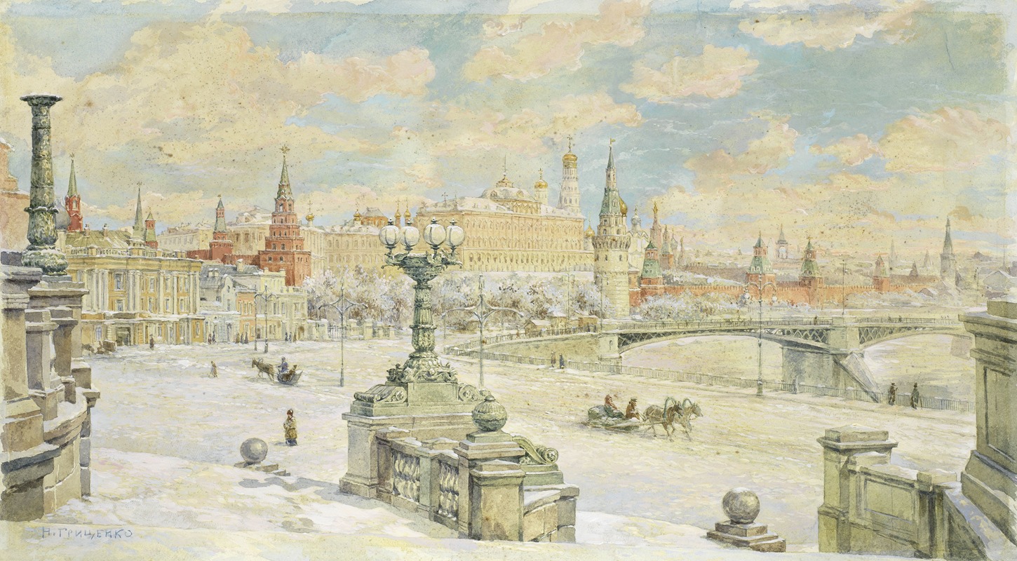 Nikolai Nikolaevich Gritsenko - View of the Kremlin in winter