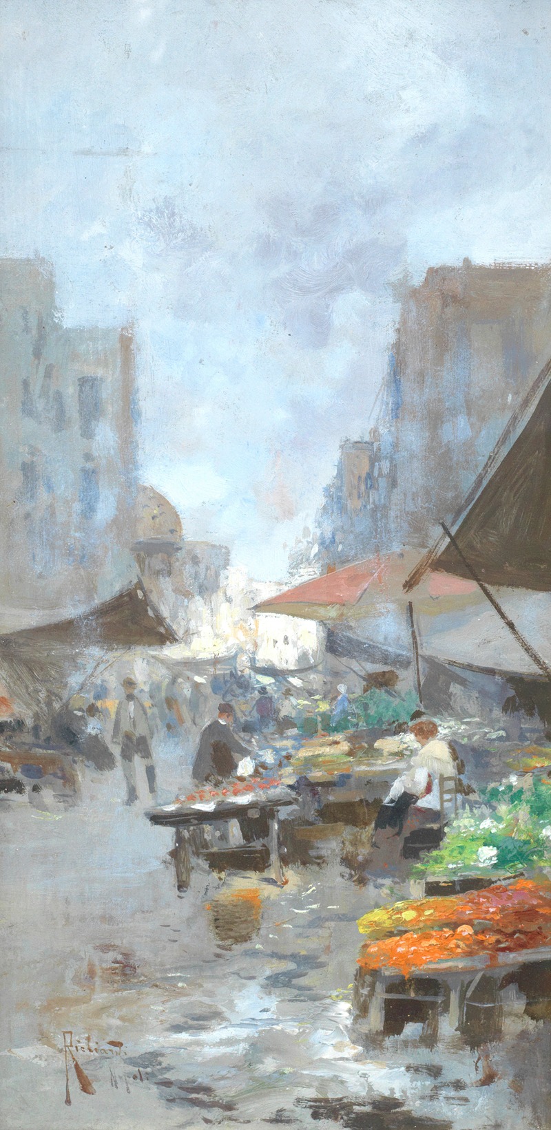 Oscar Ricciardi - Street market, Naples