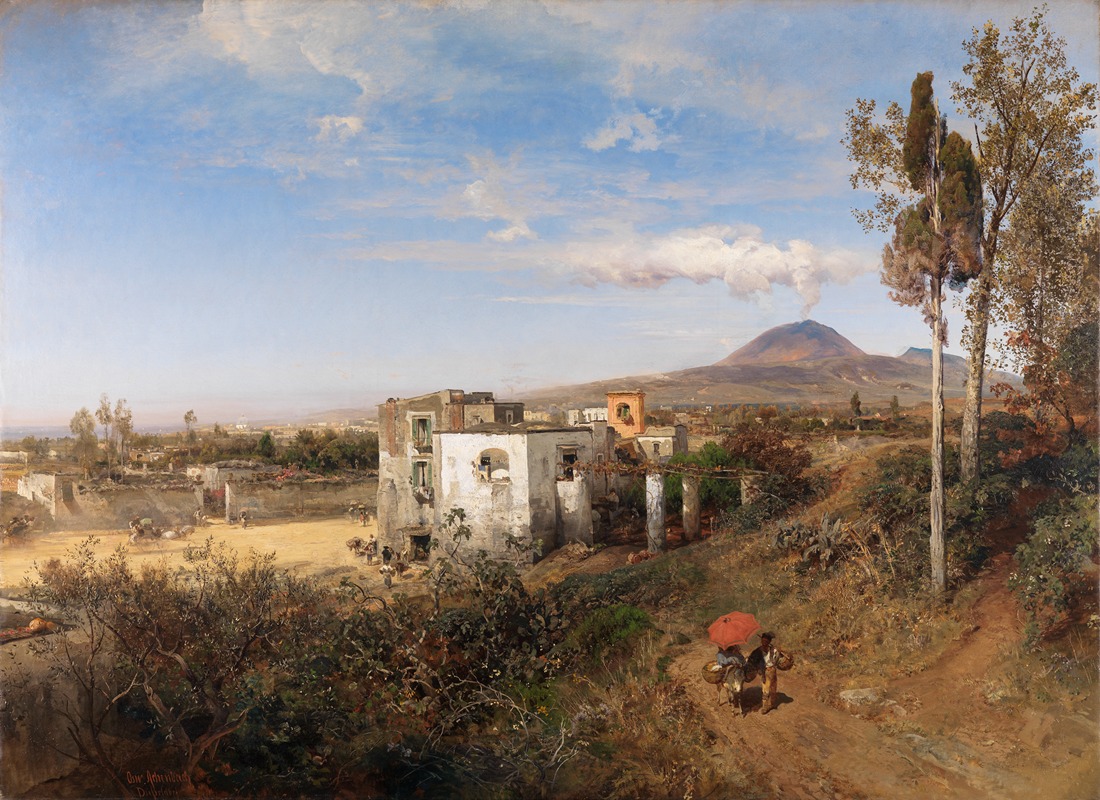 Oswald Achenbach - Landschaft bei Pompeji