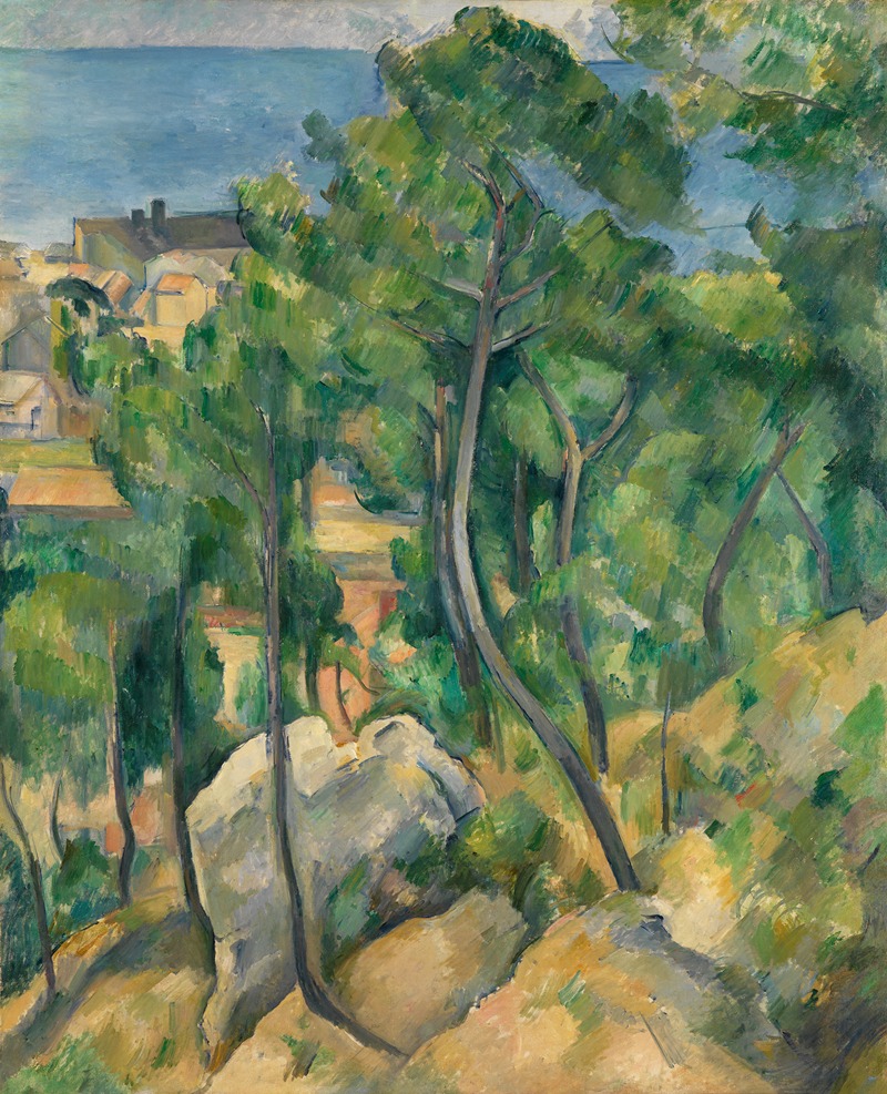 Paul Cézanne - Blick auf das Meer bei L’Estaque
