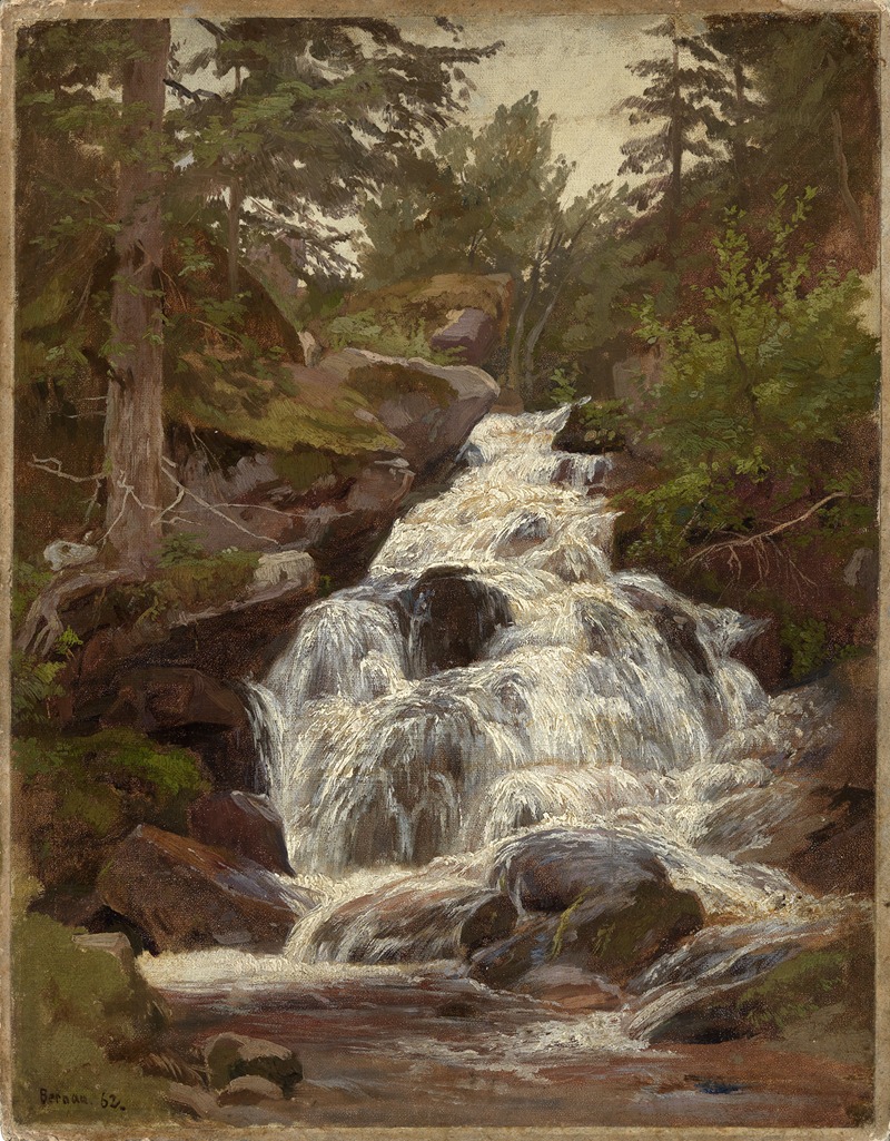 Wasserfall in Bernau by Philipp Röth - Artvee