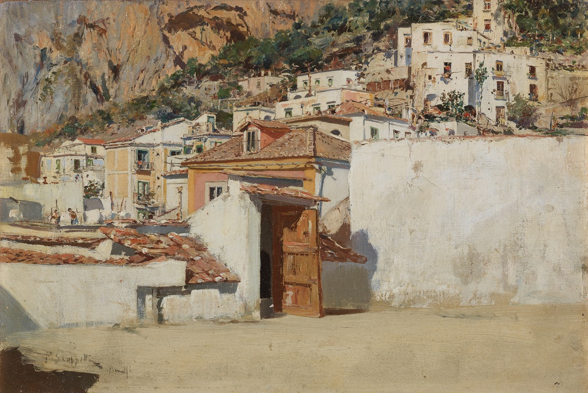 Pietro Scoppetta - Paesaggio di Amalfi