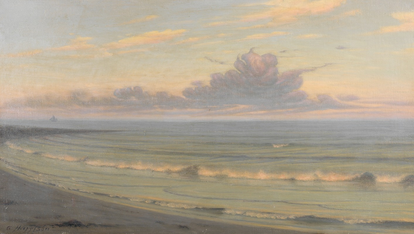 Thomas Alexander Harrison - Beach at sunset