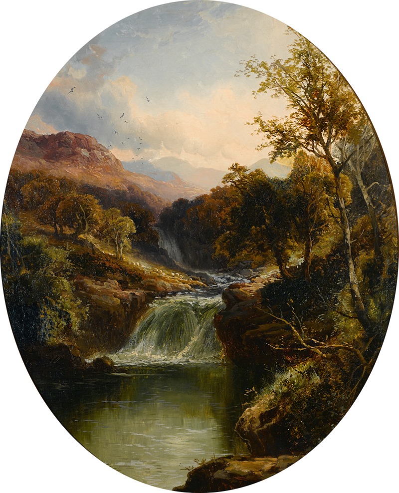 Tom Seymour - Verdant landscape by a river fall