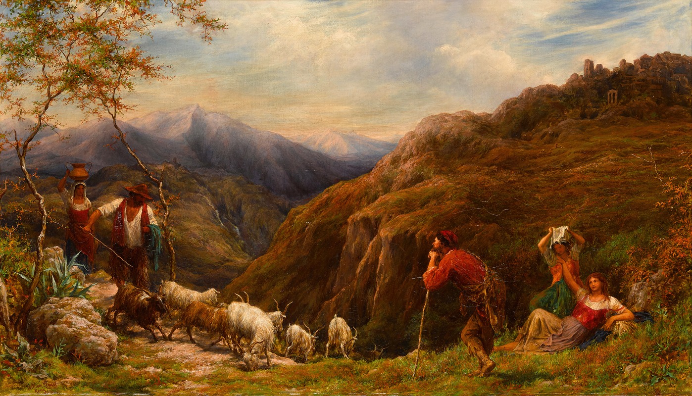 William Linnell - Goat herds in the Apennines