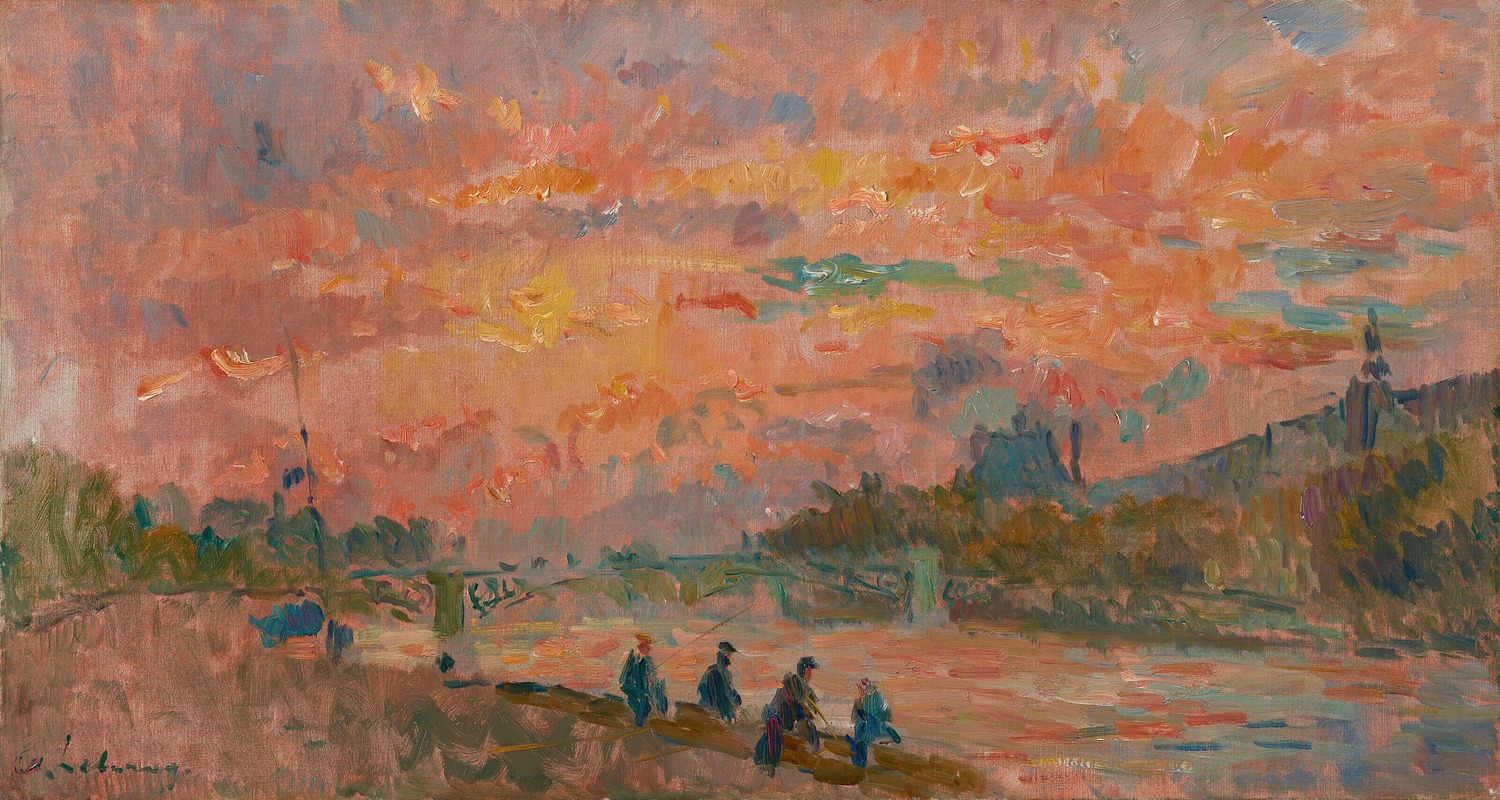 Albert Lebourg - Coucher de soleil sur la Seine, à Paris
