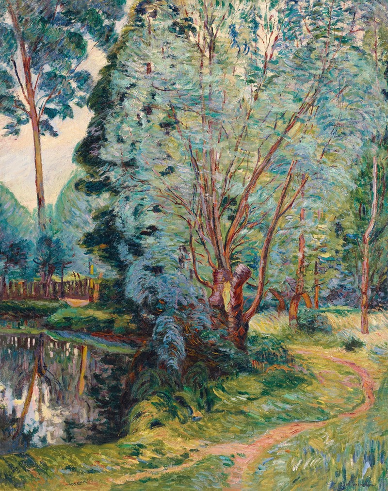 Armand Guillaumin - Paysage boise à l’étang
