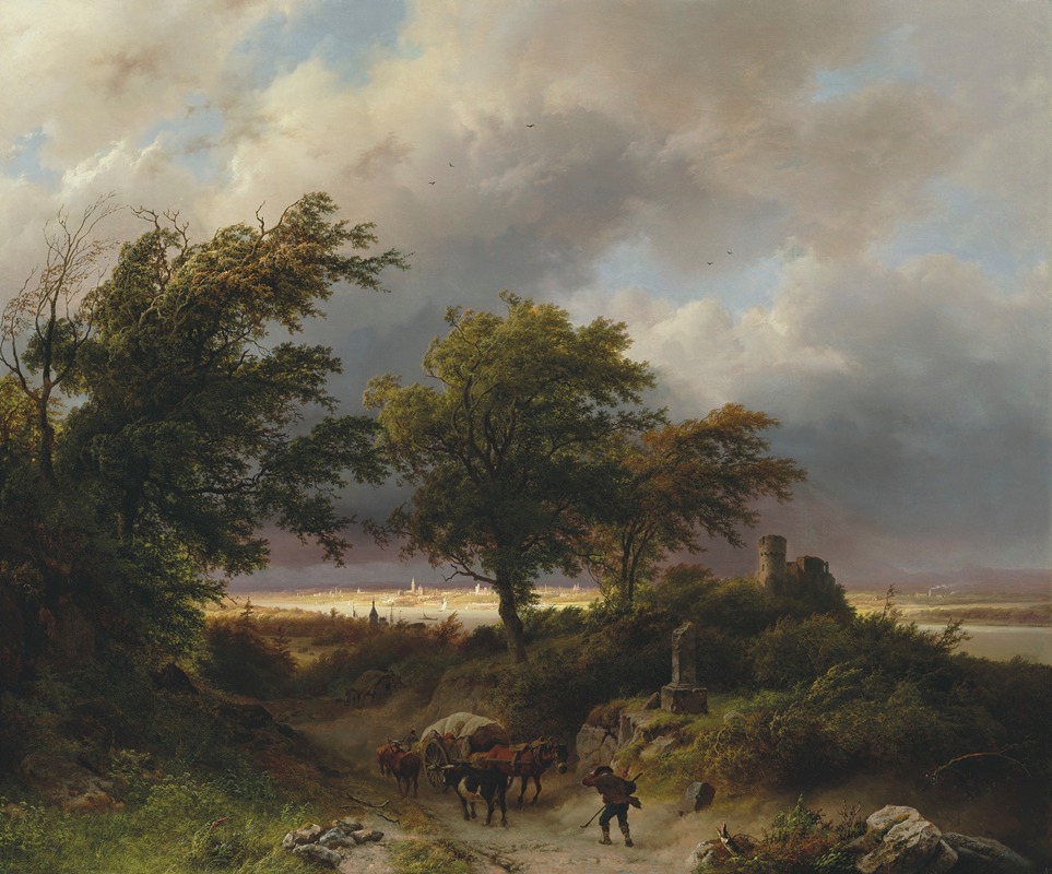 Barend Cornelis Koekkoek - A wooded landscape