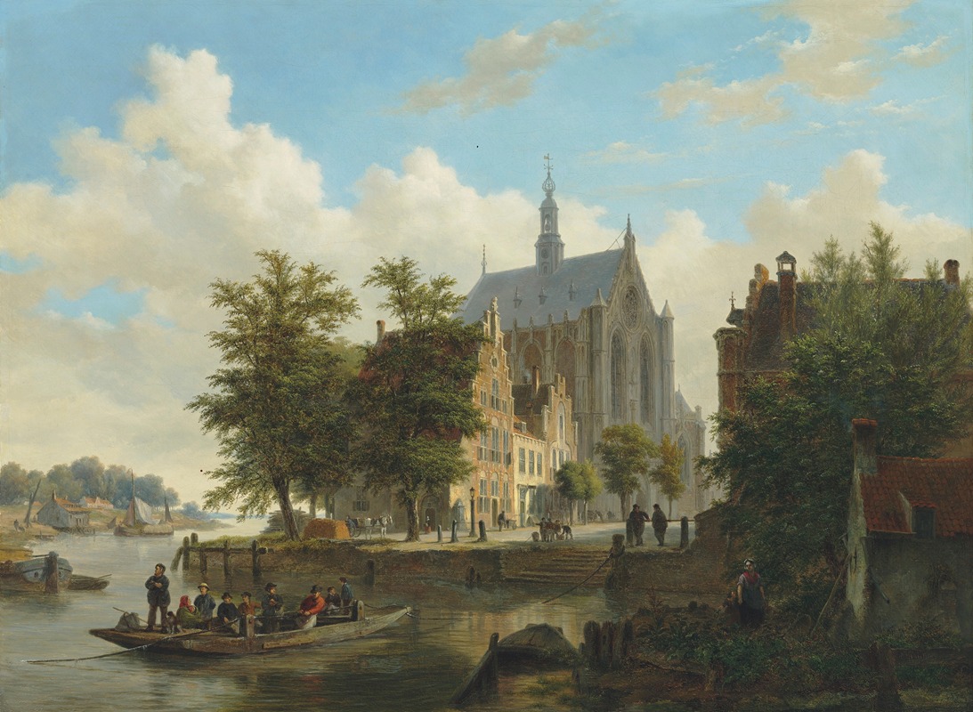 Bartholomeus Johannes van Hove - Ferry Crossing in Haarlem