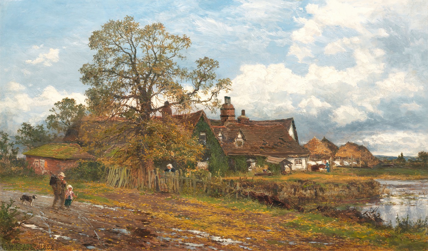 Benjamin Williams Leader - An old Worcester farm, an October day after rain