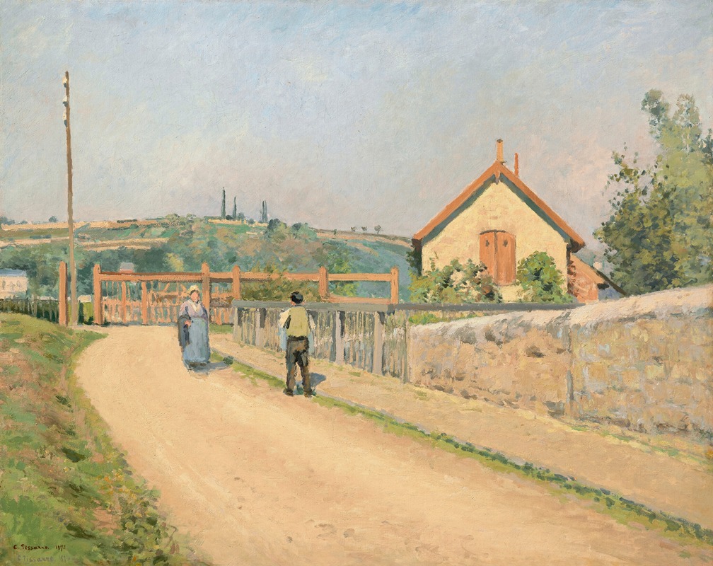 Camille Pissarro - La barrière du chemin de fer, aux Pâtis près Pontoise