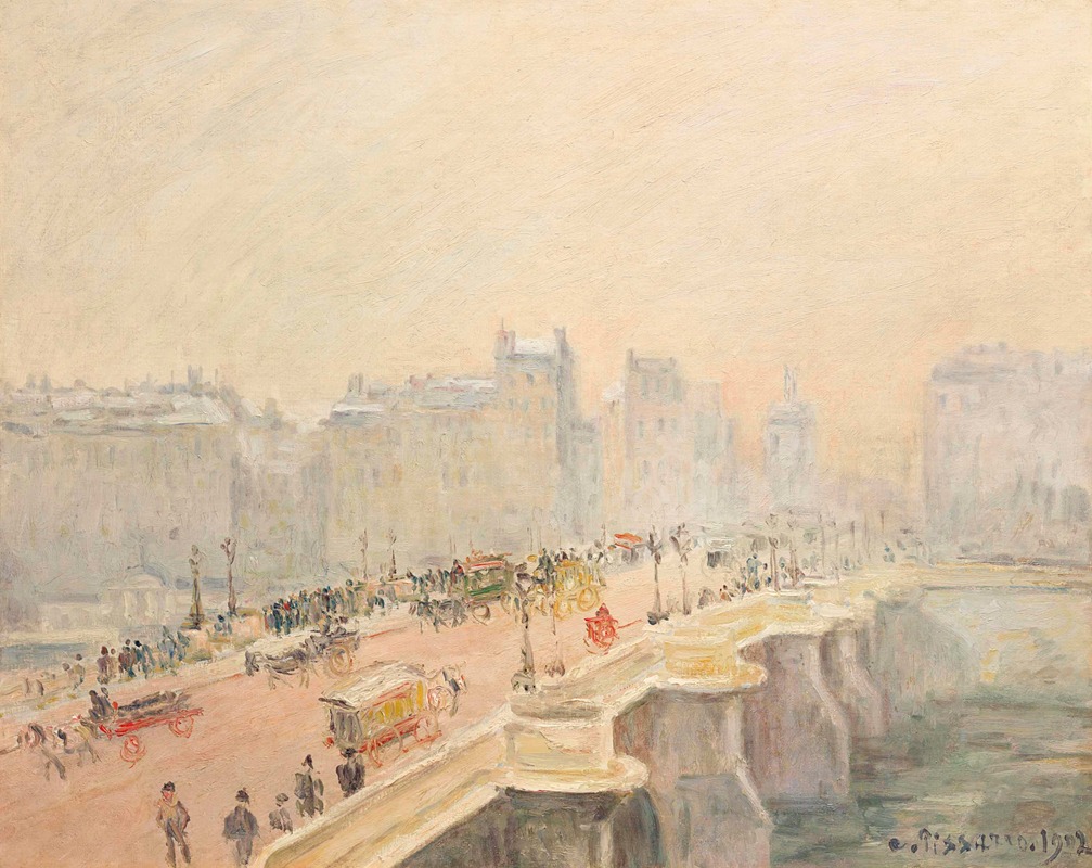 Camille Pissarro - Le Pont-Neuf, effet de neige et brouillard