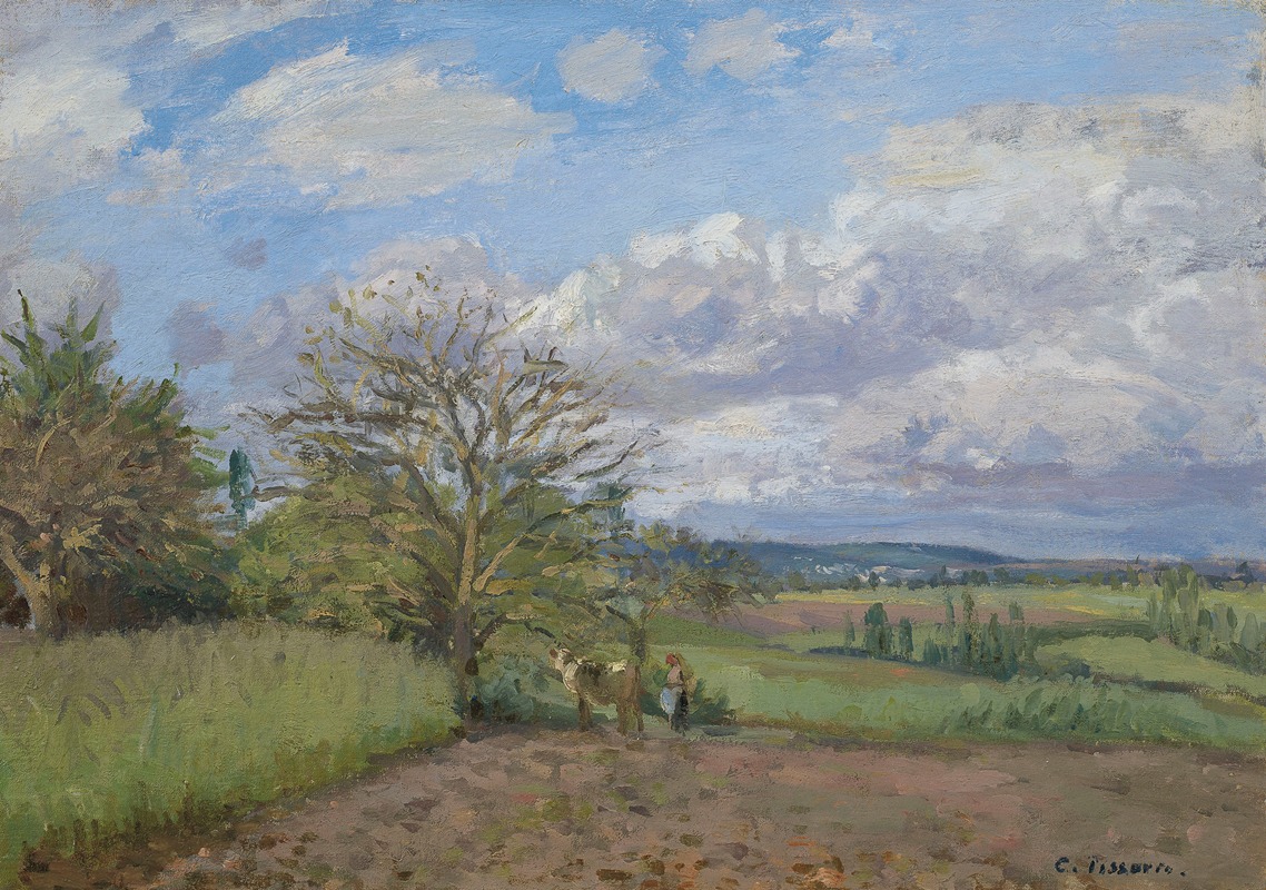 Camille Pissarro - Paysage avec une vachère