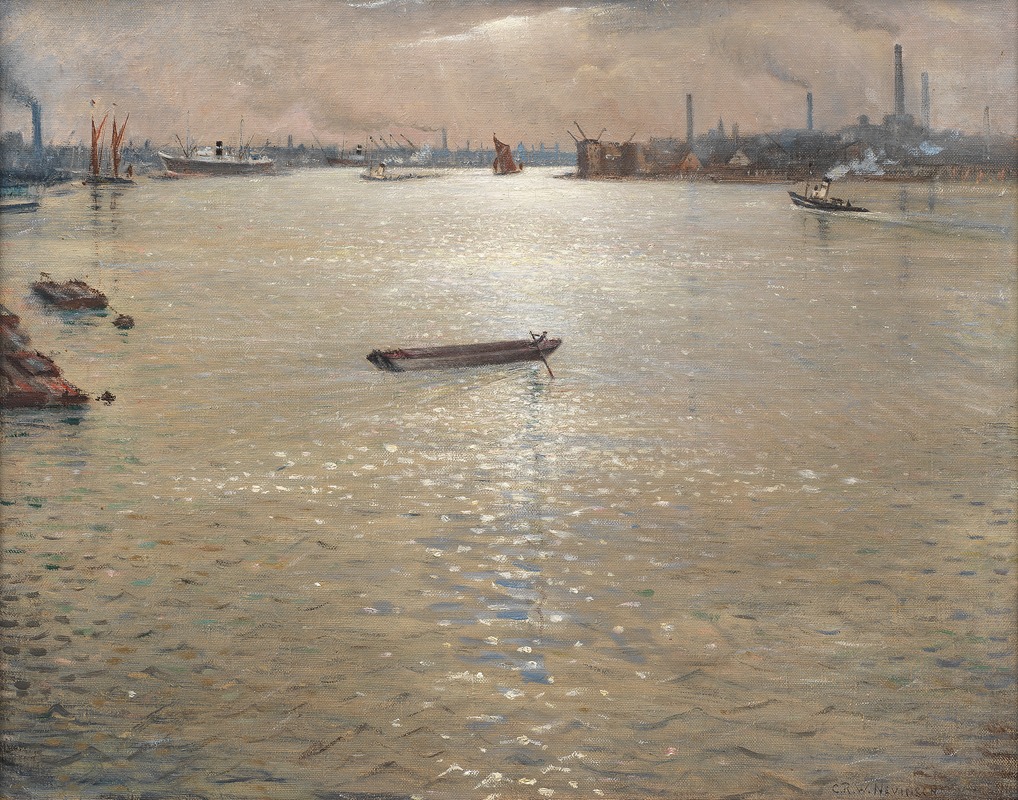 Christopher Richard Wynne Nevinson - A Thames Landscape