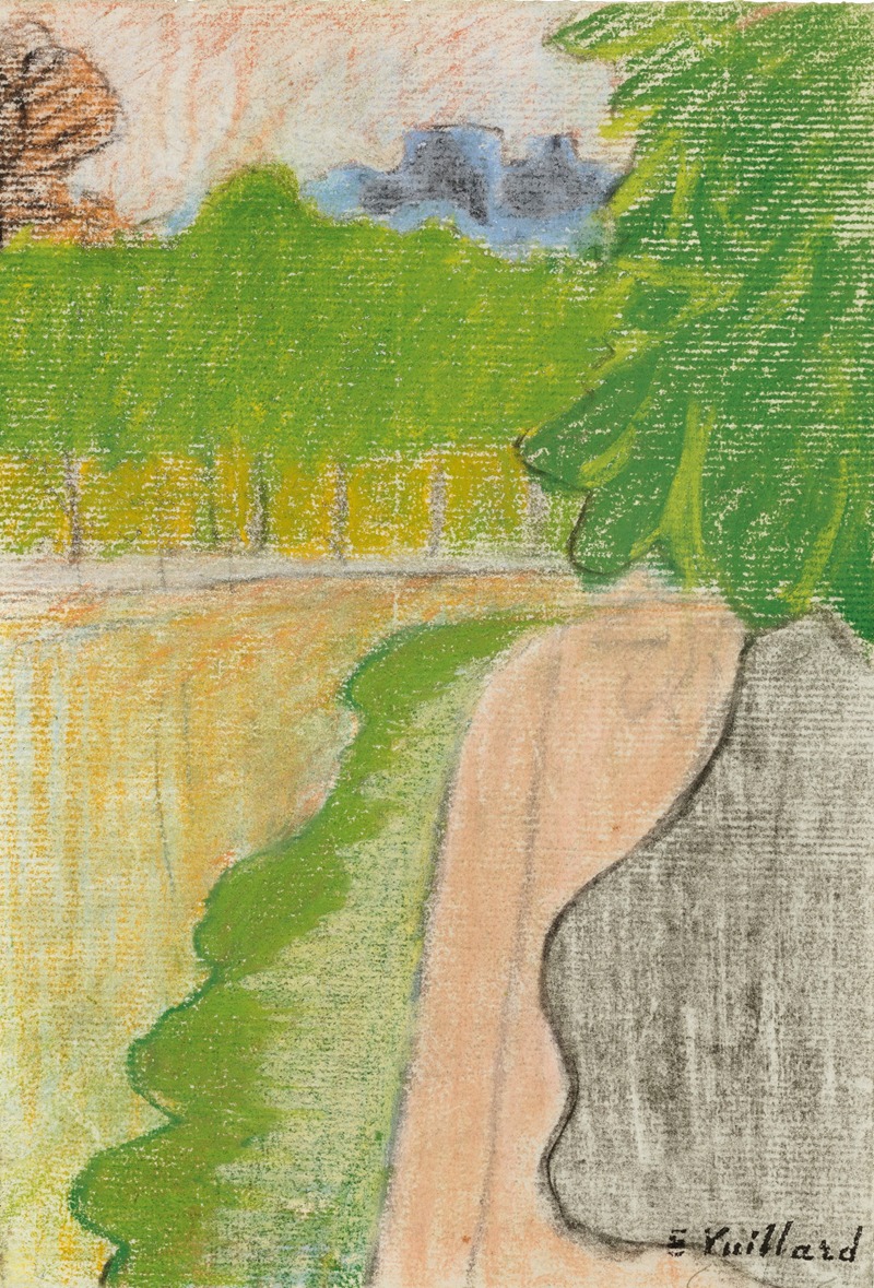 Édouard Vuillard - Paysage de rue avec arbres